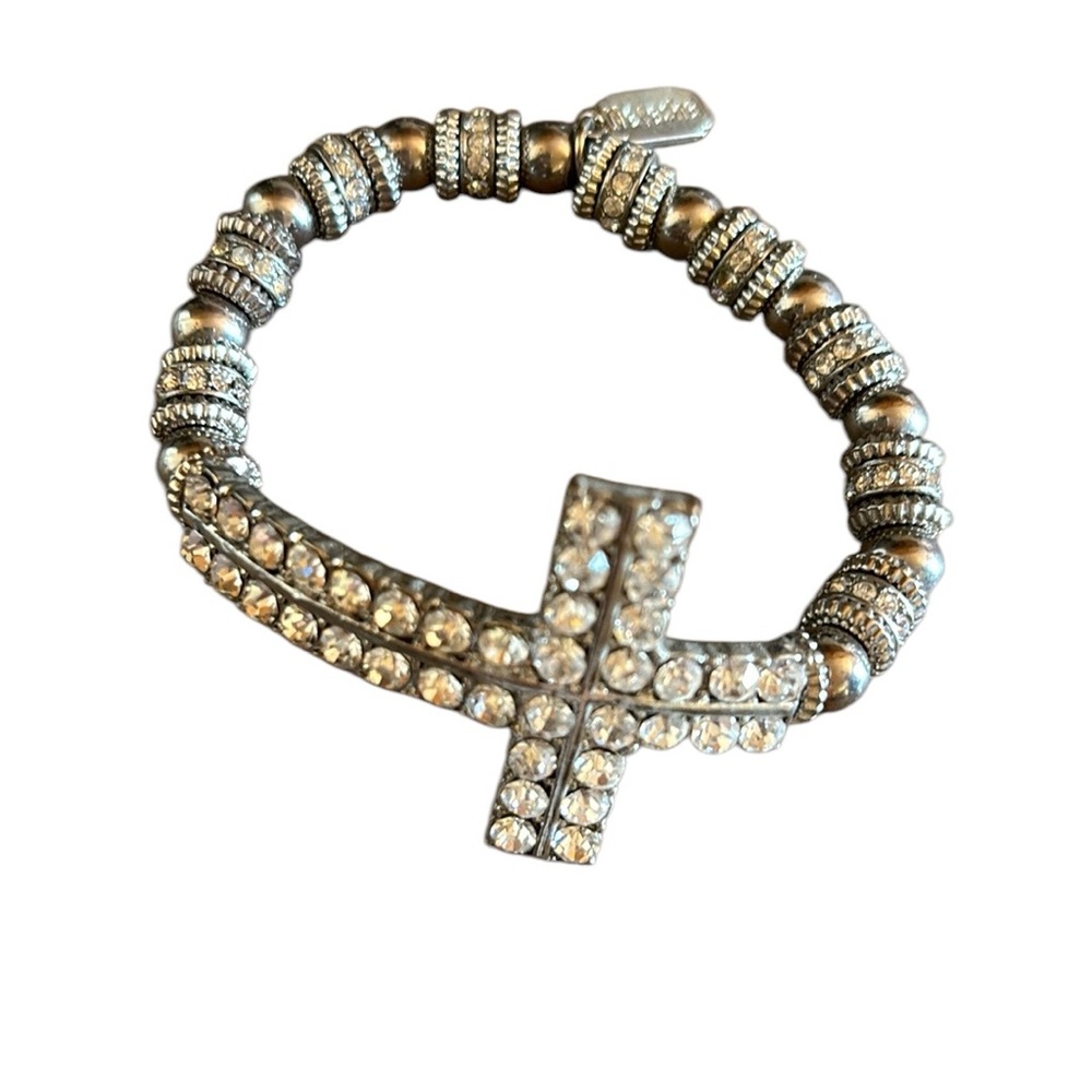 NWOT NATASHA CROSS BRACELET gems jewels sparkly jewelry western religious bling
